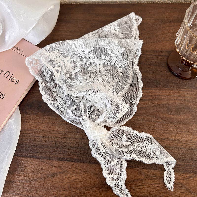 Vintage Floral Lace Headscarf for Women - Cute Travel Accessories