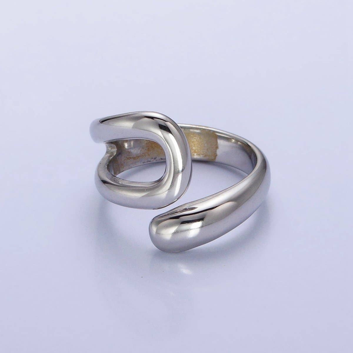 Stainless Steel Geometric Claw Open Double Band Ring in Gold & Silver | O-541 ~ O-548