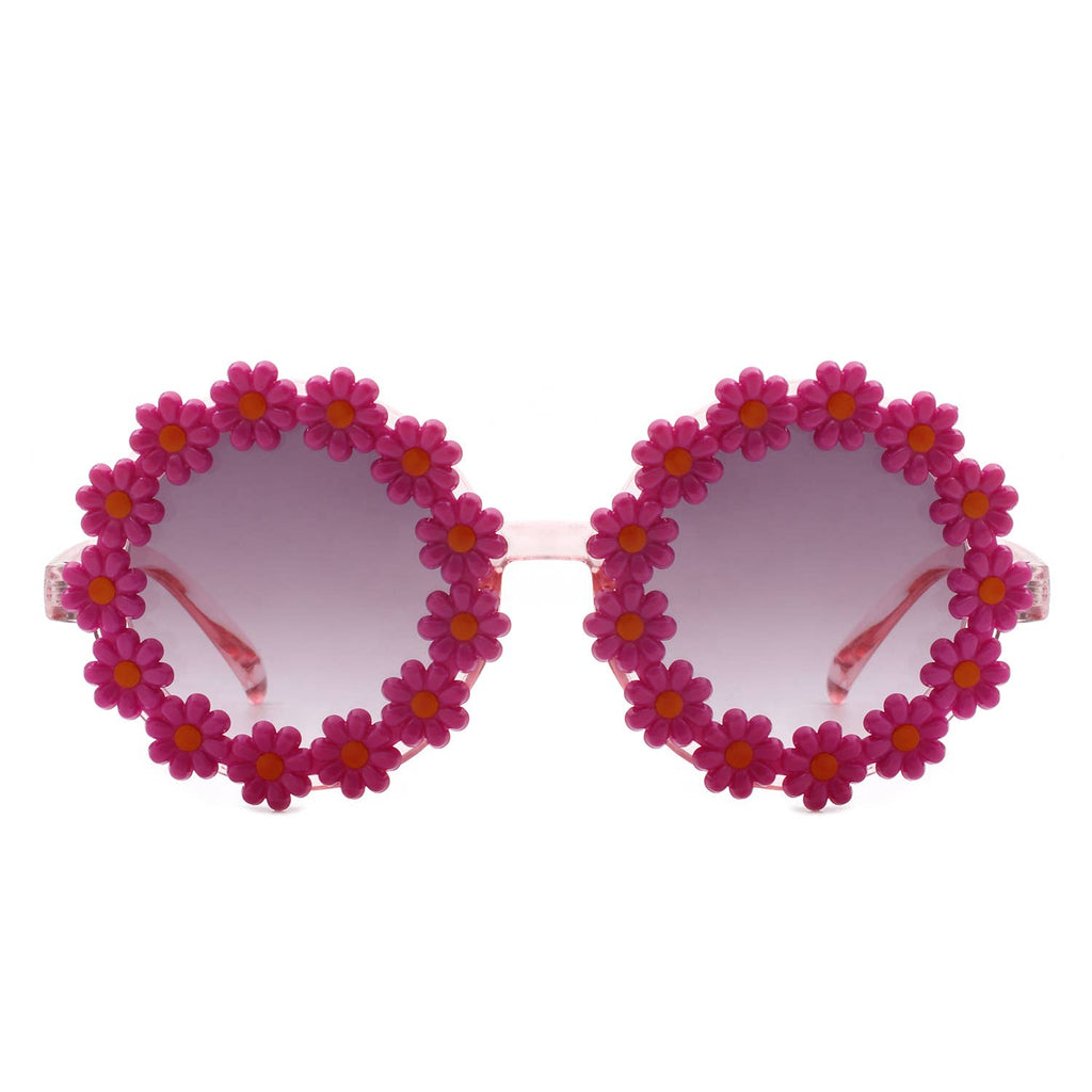 Kids Round Flower Sunglasses