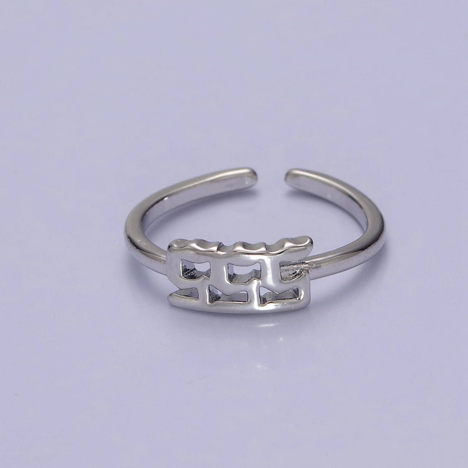 Gold/Silver Number Minimalist Casual Open Ring O2047~O2064