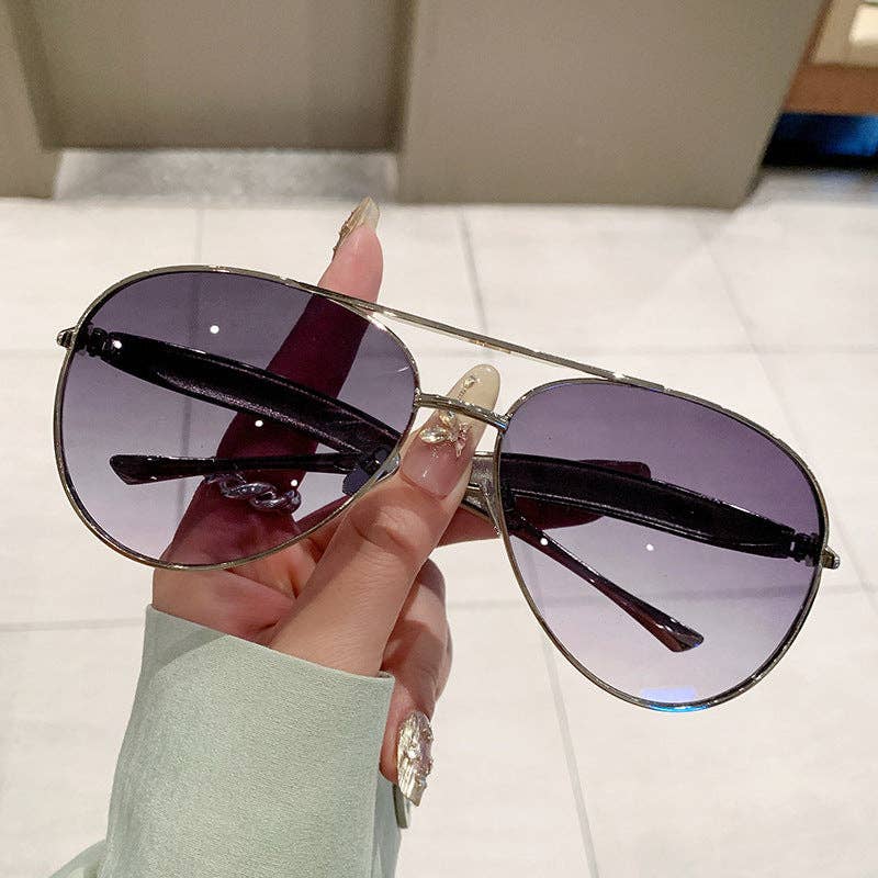 Trendy Metal Frame Retro Sunglasses for Women