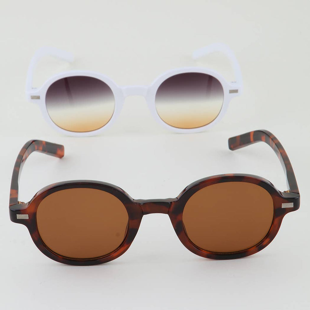 Modern Bar Gradient Round Sunglasses