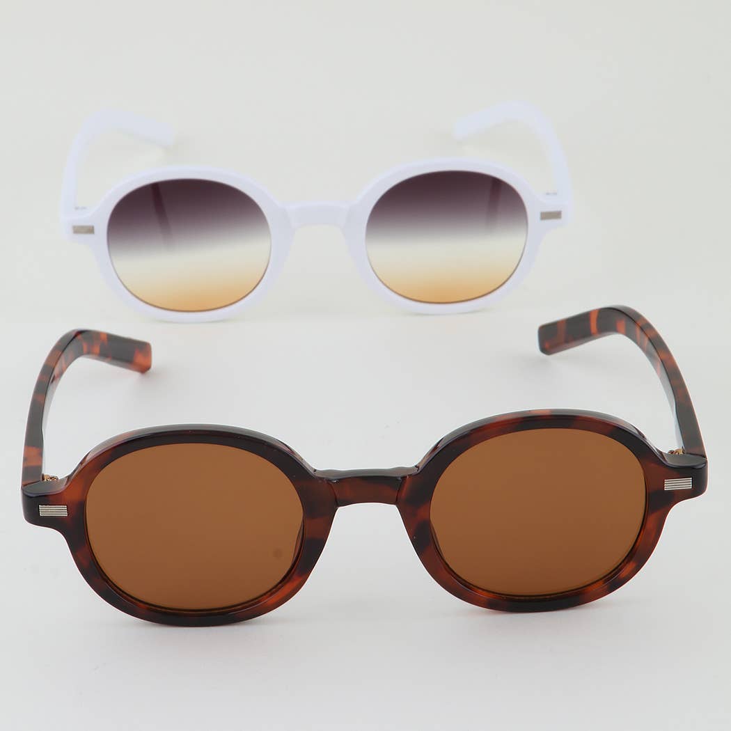 Modern Bar Gradient Round Sunglasses