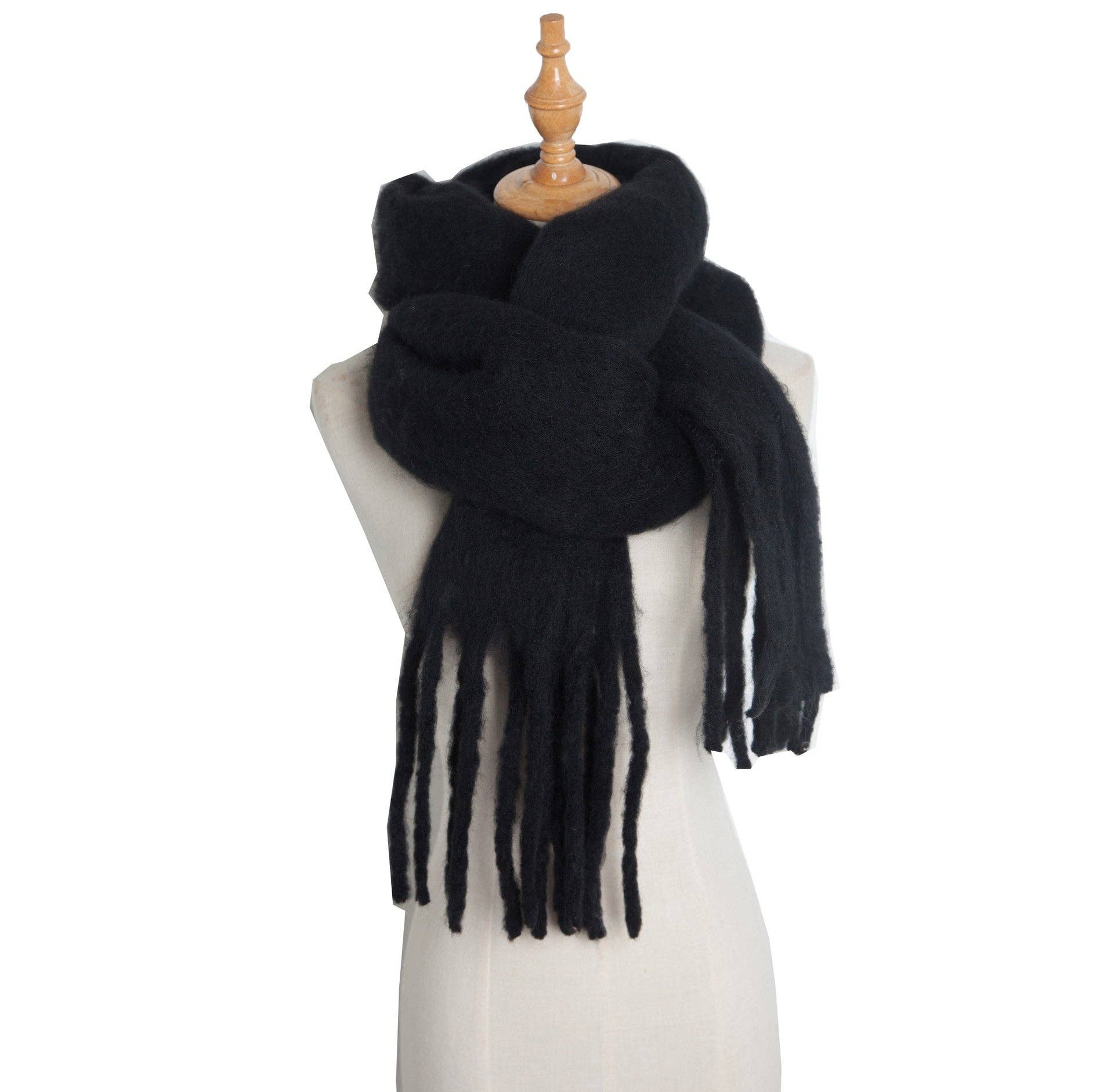 Solid Color Simple Tassel Scarves DPKS1011