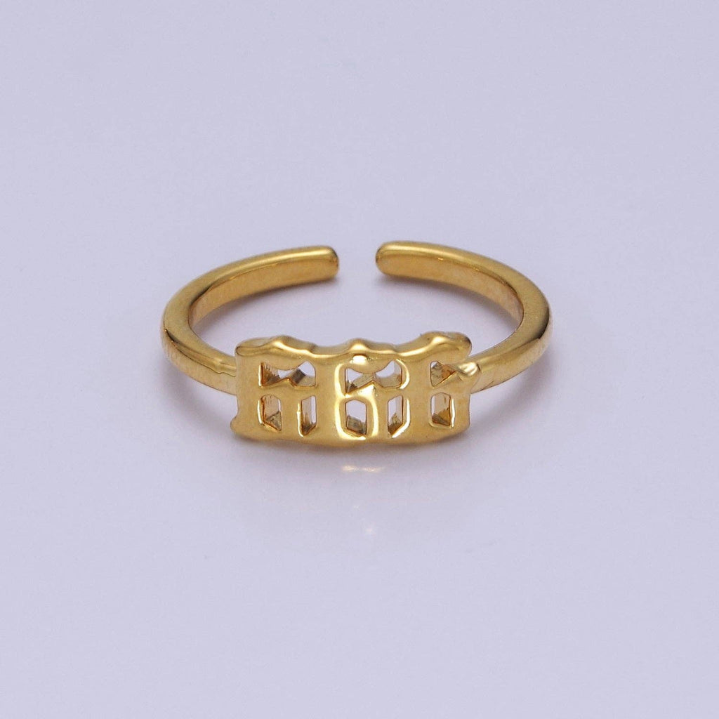 Dainty Angel Number Ring, Minimalist Gold Filled Ring Unisex