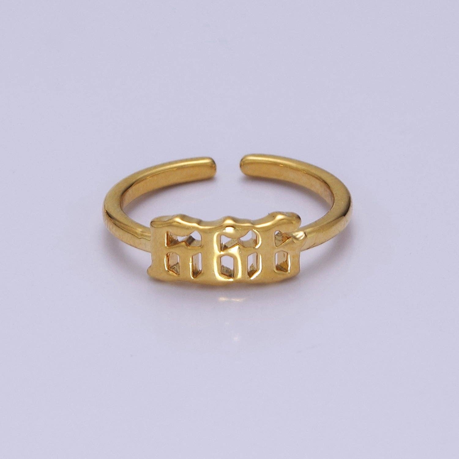 Dainty Angel Number Ring, Minimalist Gold Filled Ring Unisex