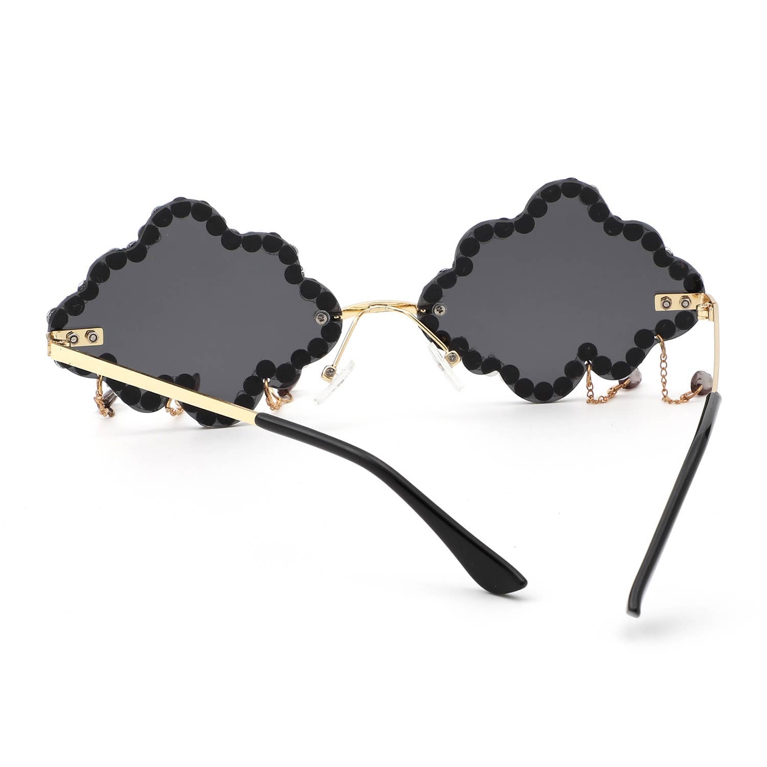 Rhinestone Cloud Irregular Shades Crystal Charm Sunglasses