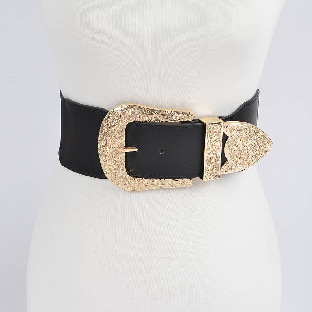 Wide Multi Metal Elastic Belt