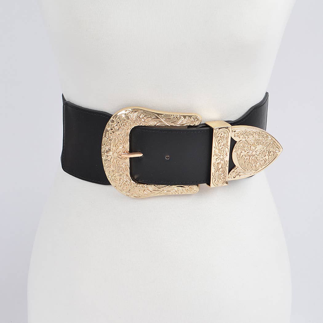 Wide Multi Metal Elastic Belt