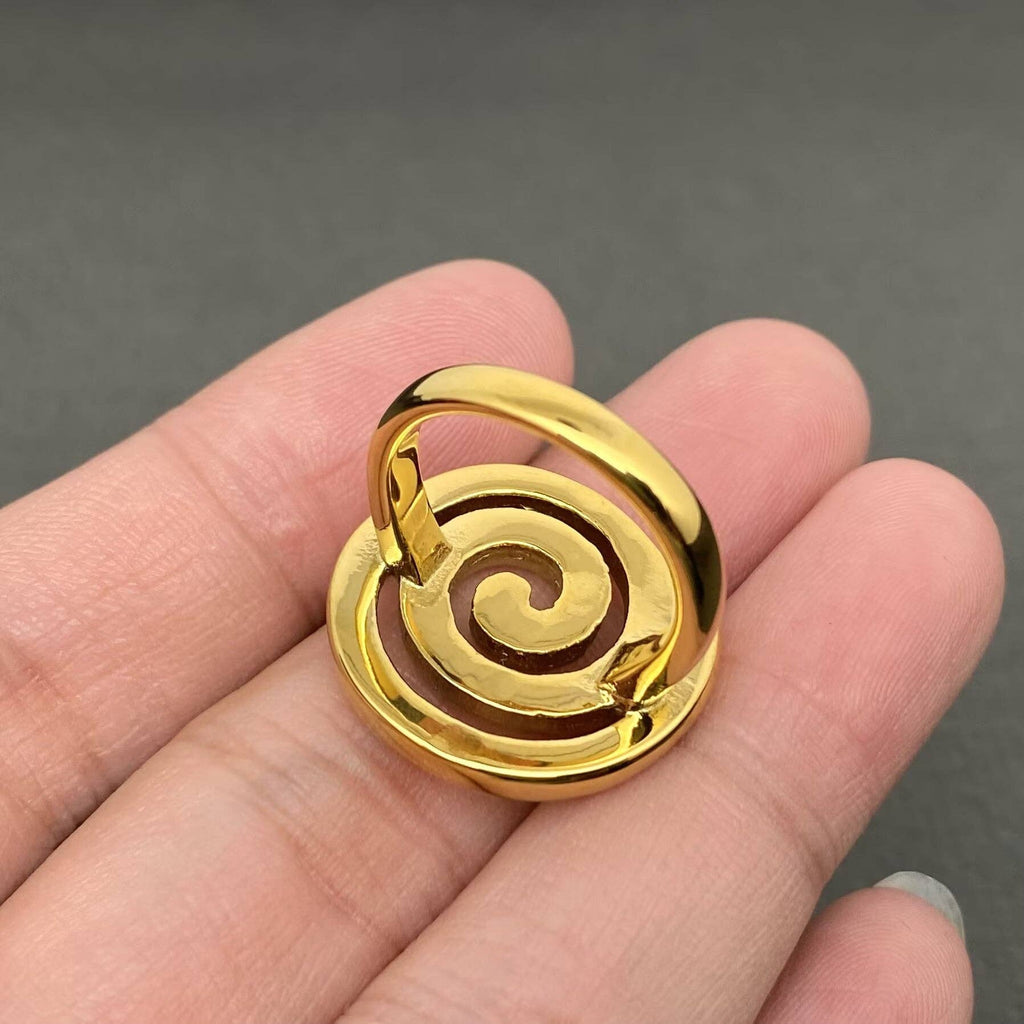 Swirl 18K Gold Plated Stainless Steel Ring - FGS
