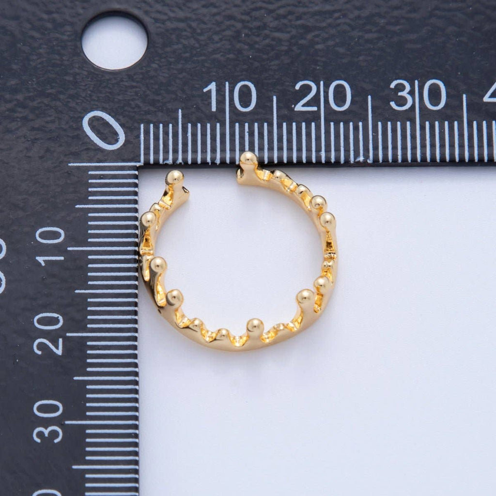 18K Gold Filled Minimalist Molten Drip Ring | O1734