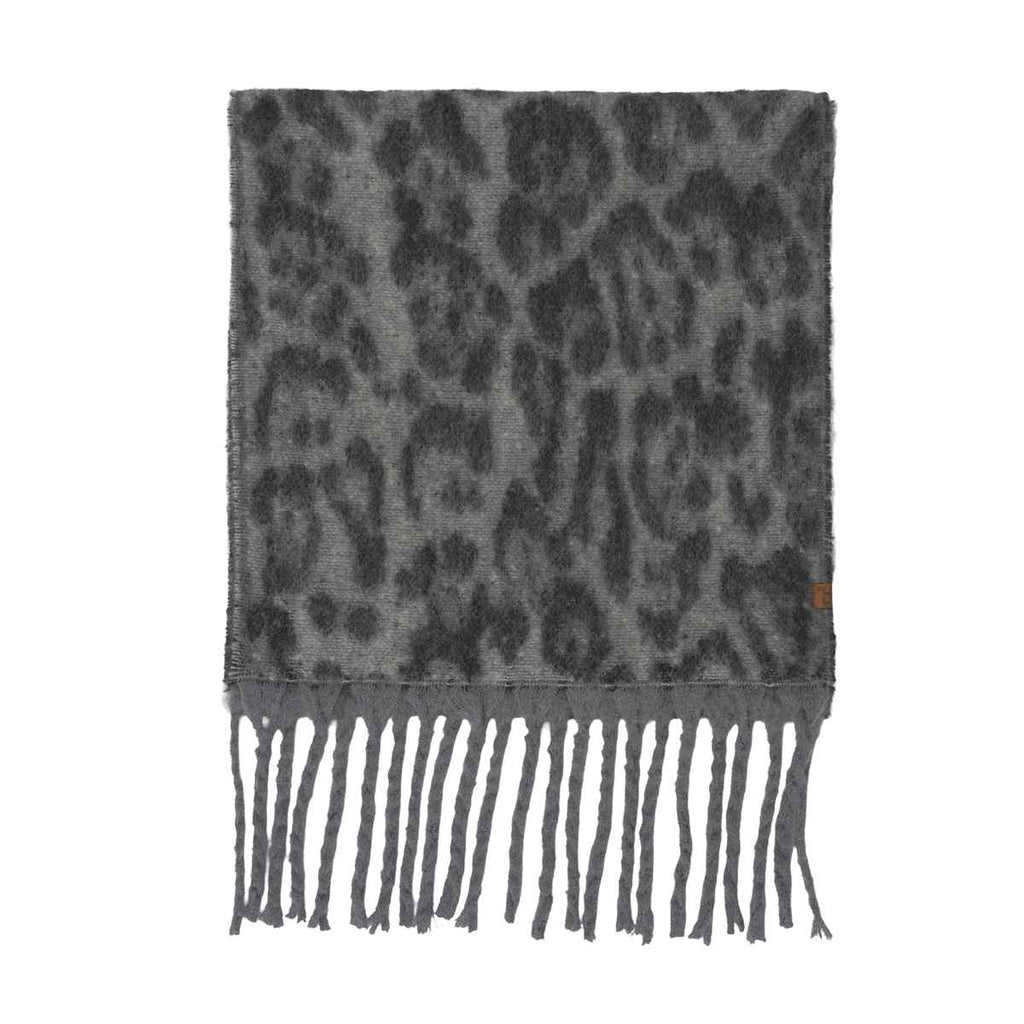 Woven Leopard Print Scarf