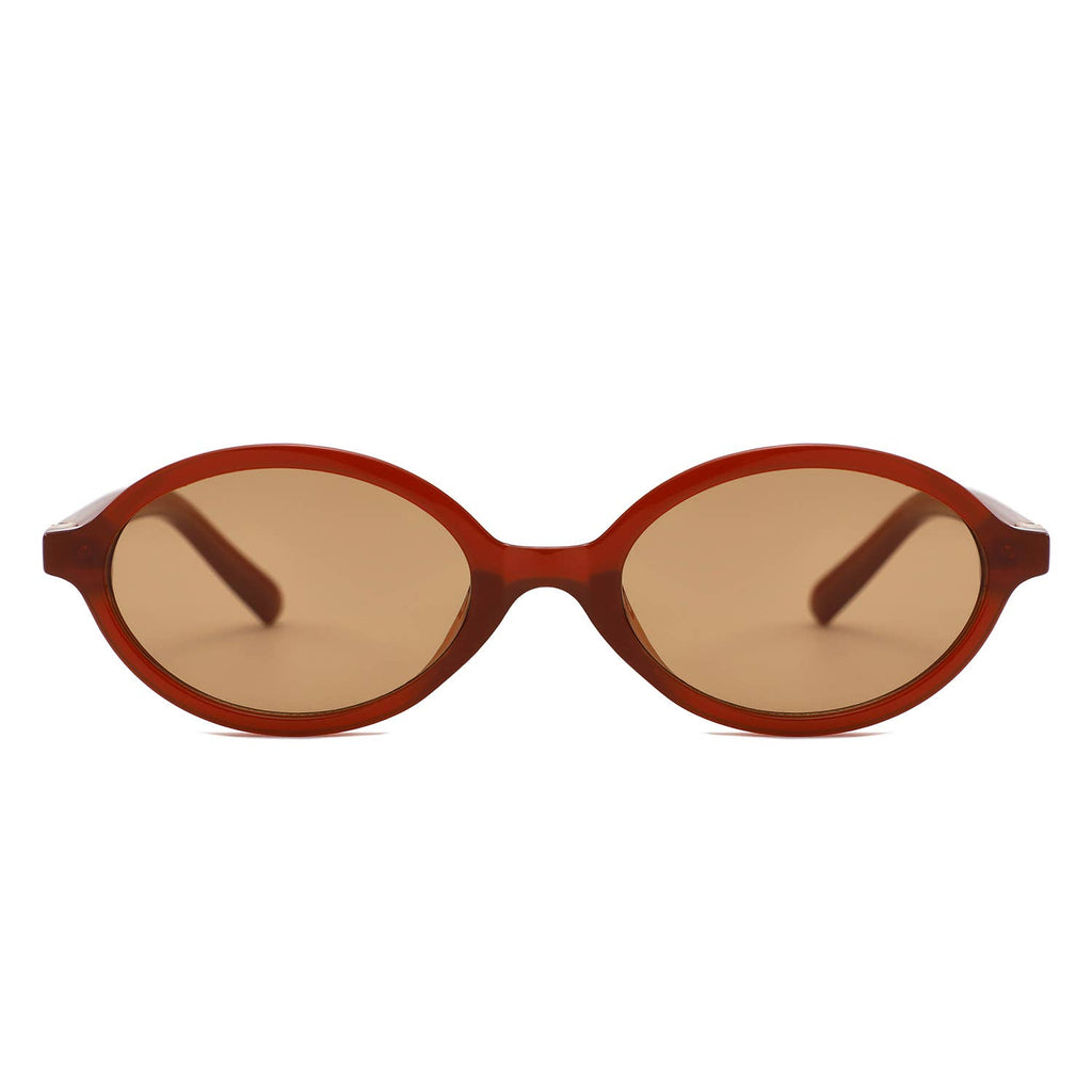 Retro Oval Slim Vintage Round Sunglasses