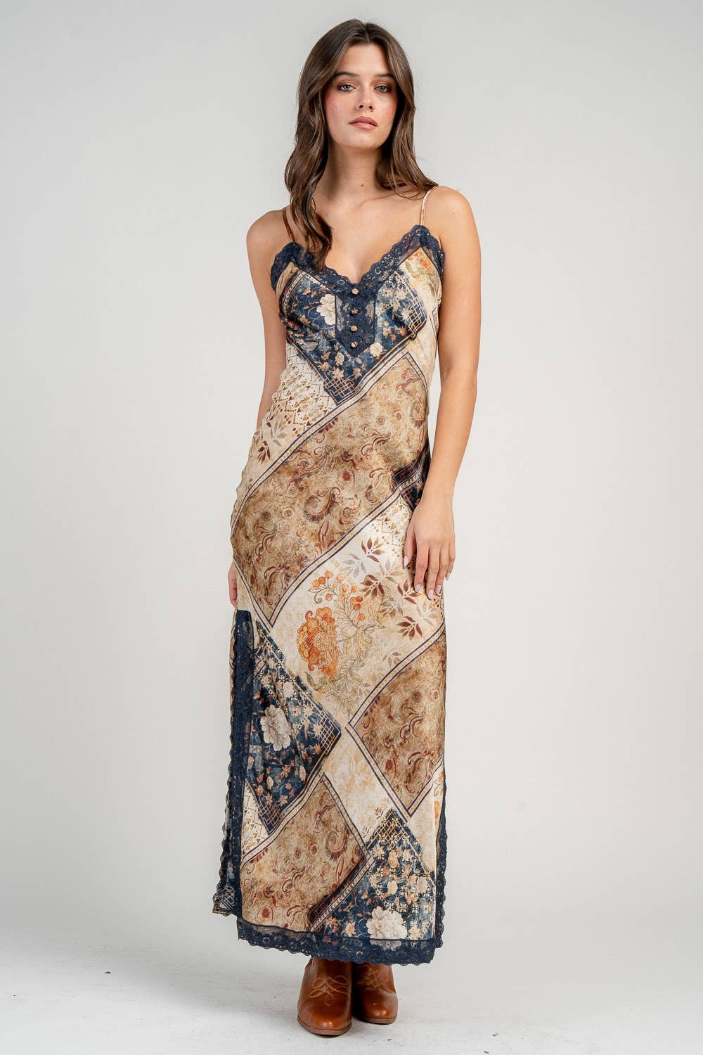 CHLOE LACE TRIM SLIP DRESS