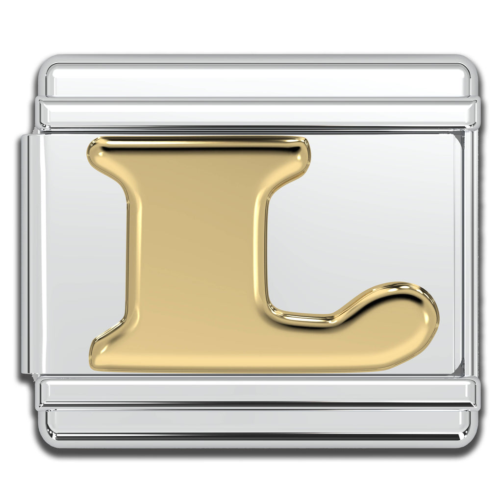 Italian Charm Letters A-Z - 9mm Gold Bracelet Charms