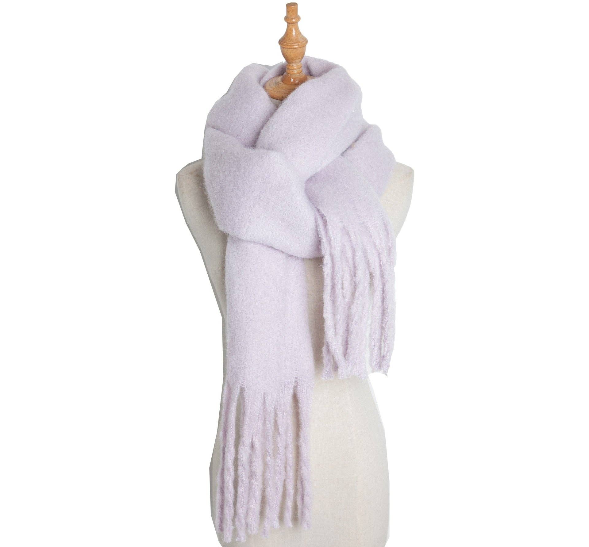 Solid Color Simple Tassel Scarves DPKS1011
