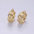 GoldFilled 25mm Molten Weave French Lock Latch Hoop Earrings