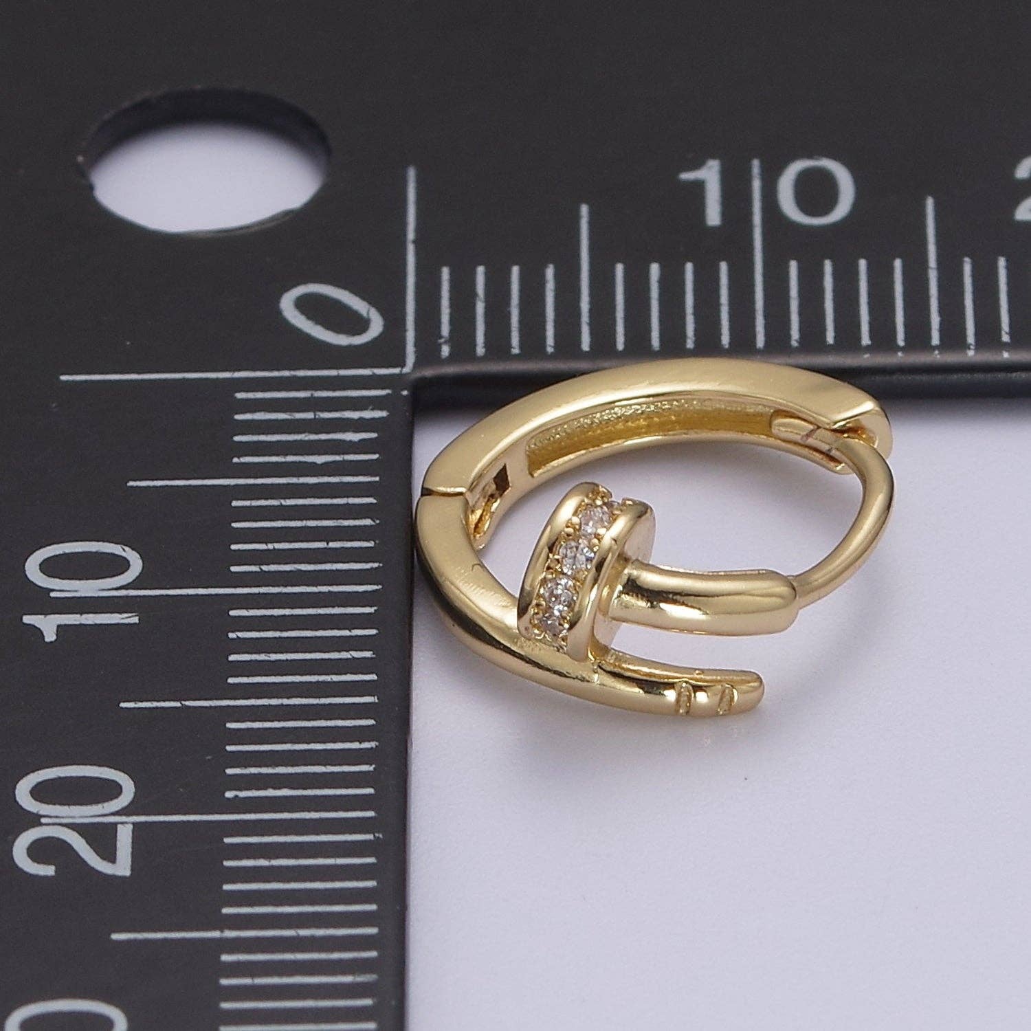 Dainty Gold Spiral Huggie Earring Fashion Jewelry V-139