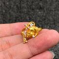 Vintage Beauty Portrait Inlaid CZ 14K Matted Gold Plated Ring