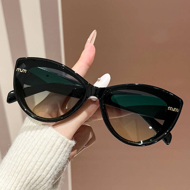 Vintage Cat Eye Sunglasses Chic Butterfly Frame UV400 Protection