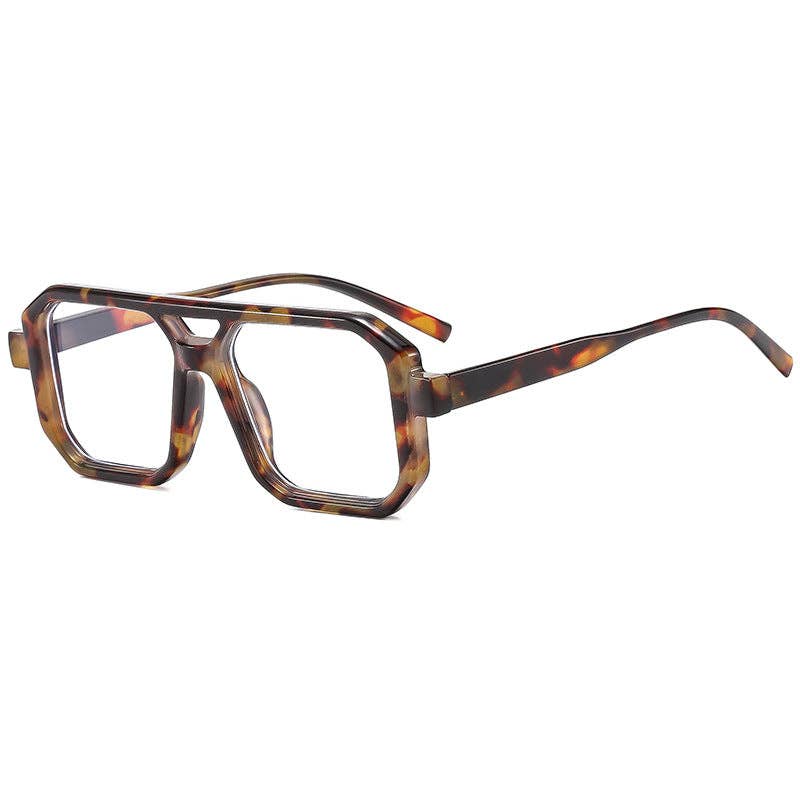 Vintage Pilot Style Rectangle Sunglasses for Women and Men