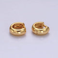 14K Gold Filled 10mm Band Minimalist Cartilage Huggie Earrings | AE995