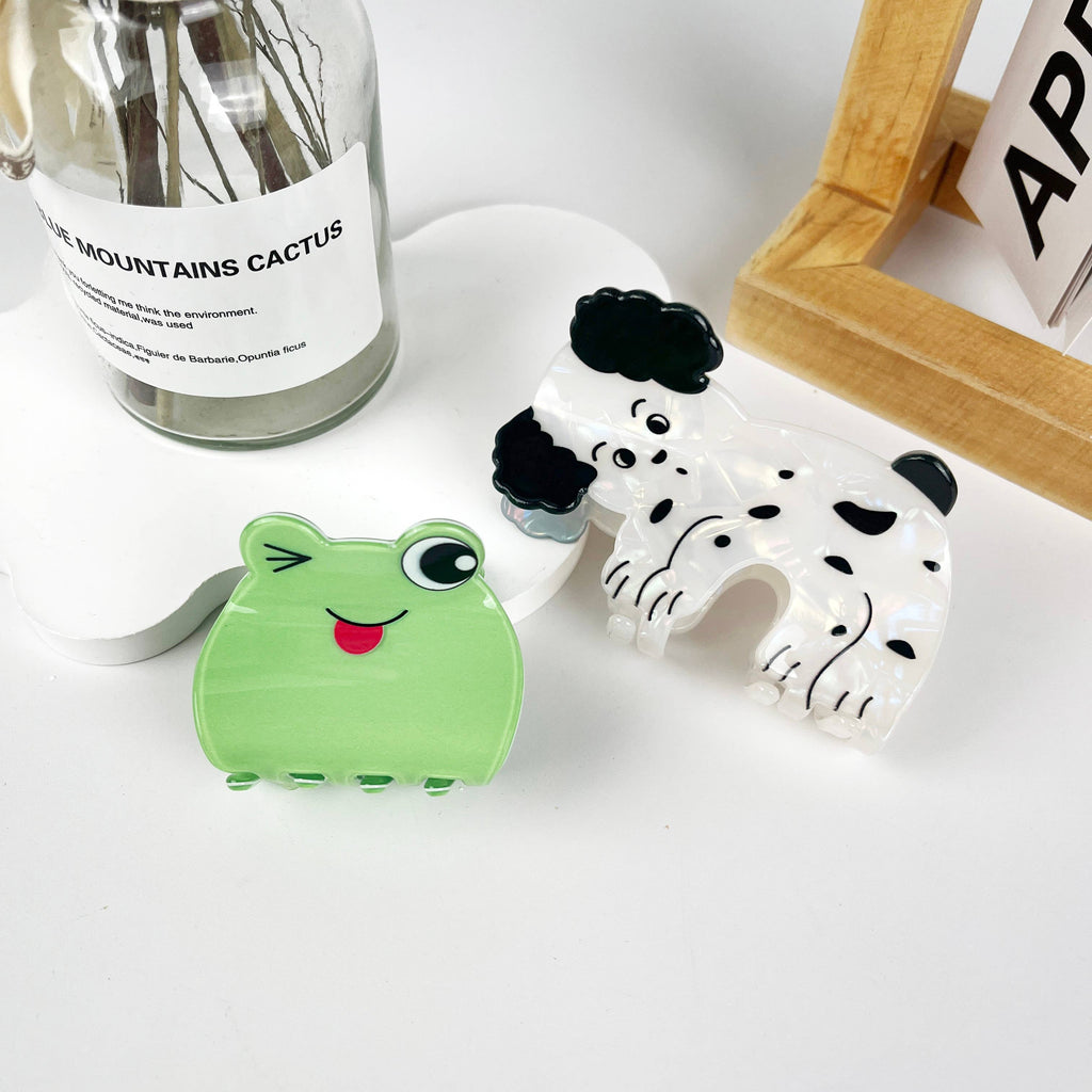 Green Frog Dolphin Puppy Hair Clip
