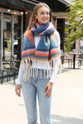 JS2418 Geo Chunky Oblong Scarf with Fringe