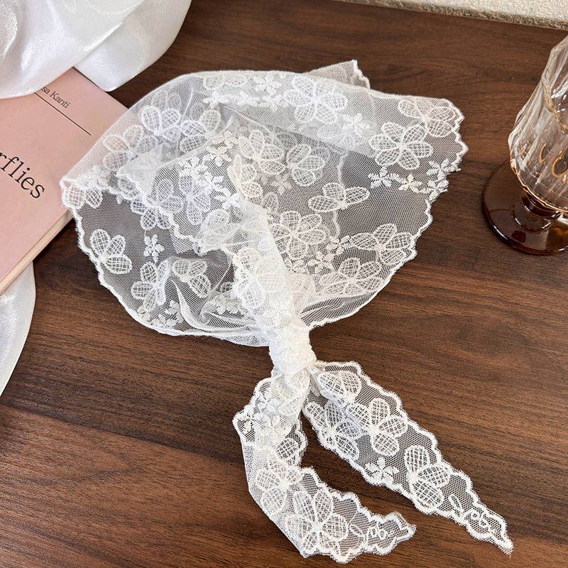 Vintage Floral Lace Headscarf for Women - Cute Travel Accessories