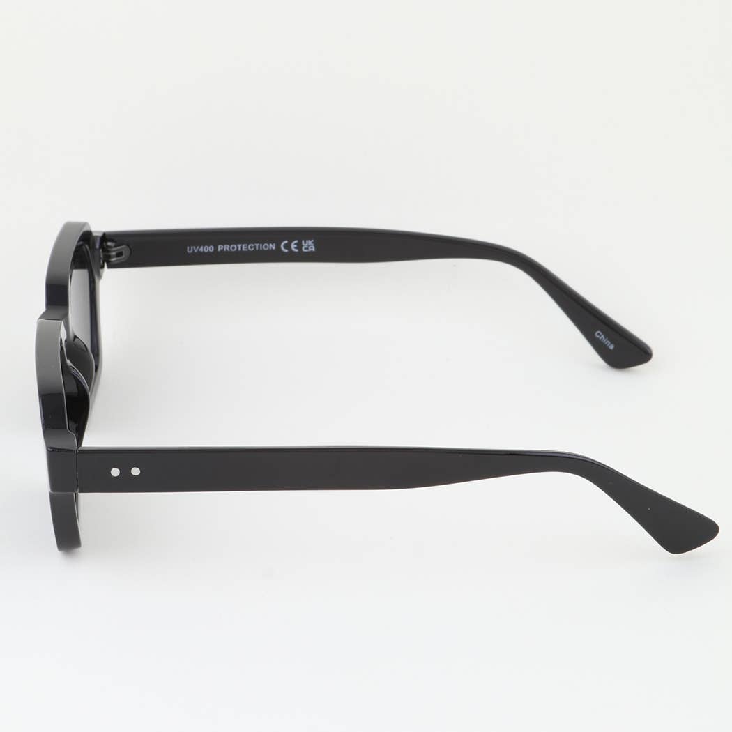 Simple Tinted Geometric Cut Sunglasses