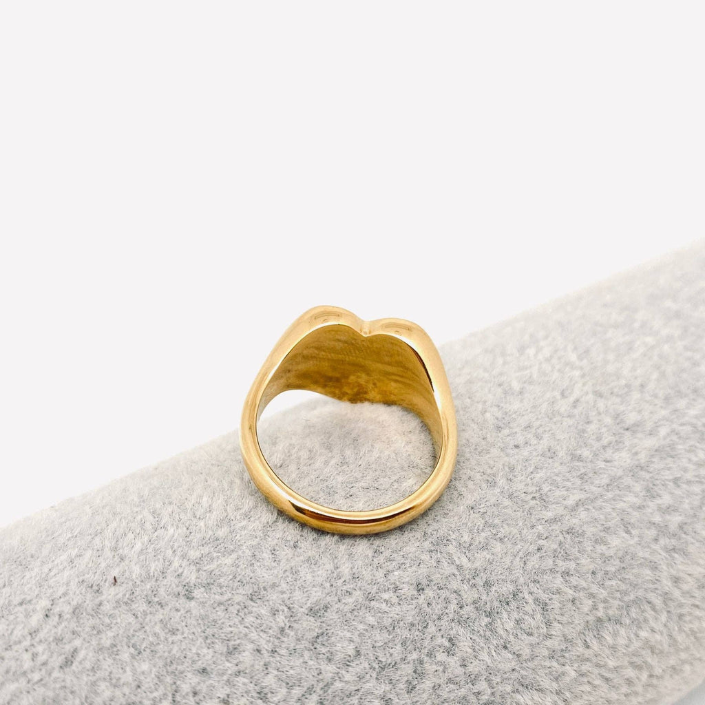 "SELF LOVE CLUB" Heart Shaped 18K Gold Plated Rings - FGS