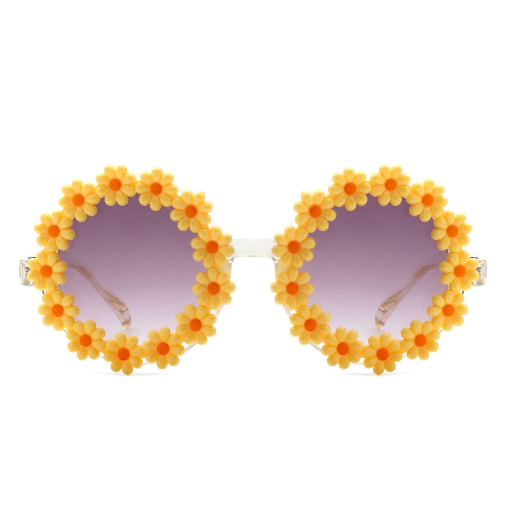 Kids Round Flower Sunglasses