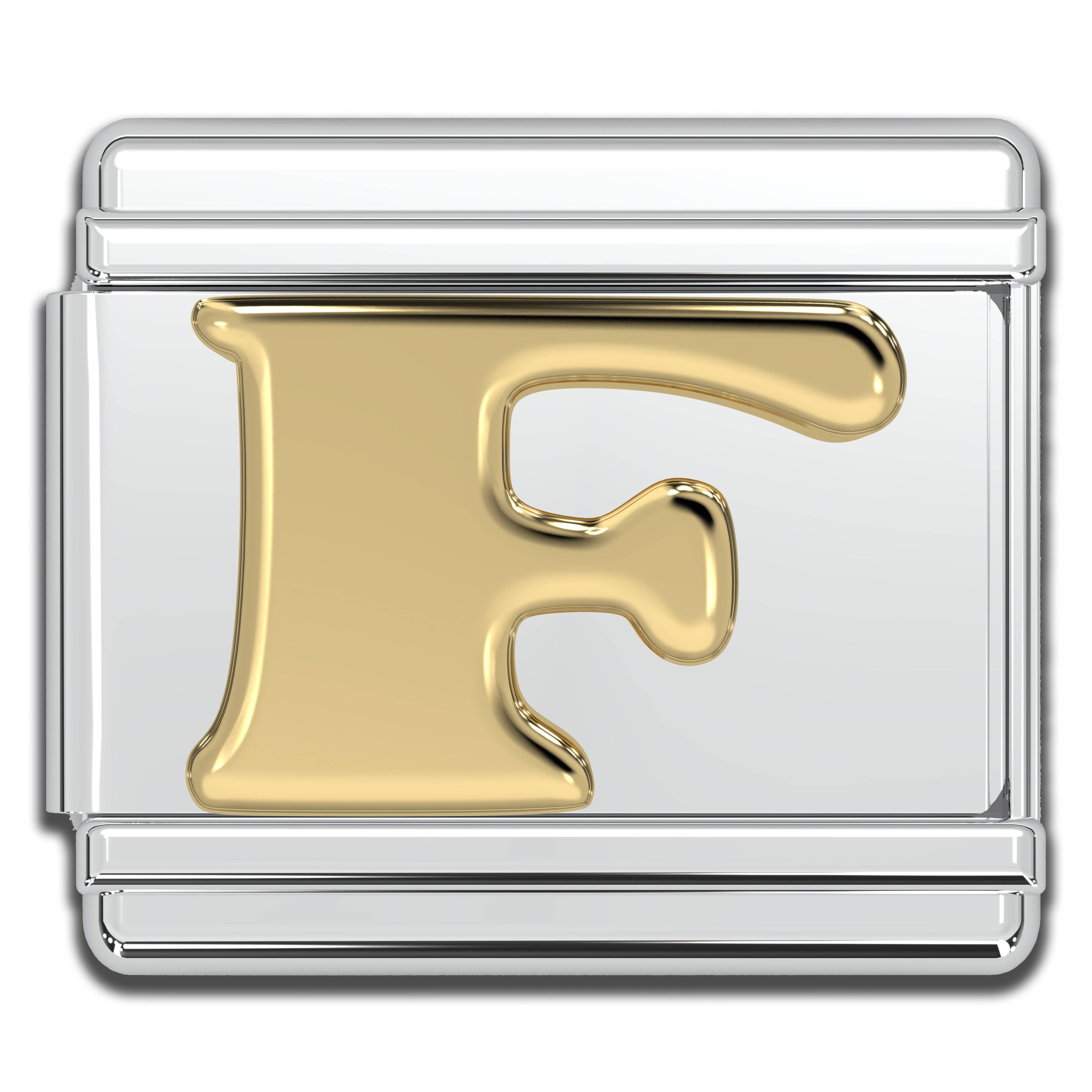 Italian Charm Letters A-Z - 9mm Gold Bracelet Charms