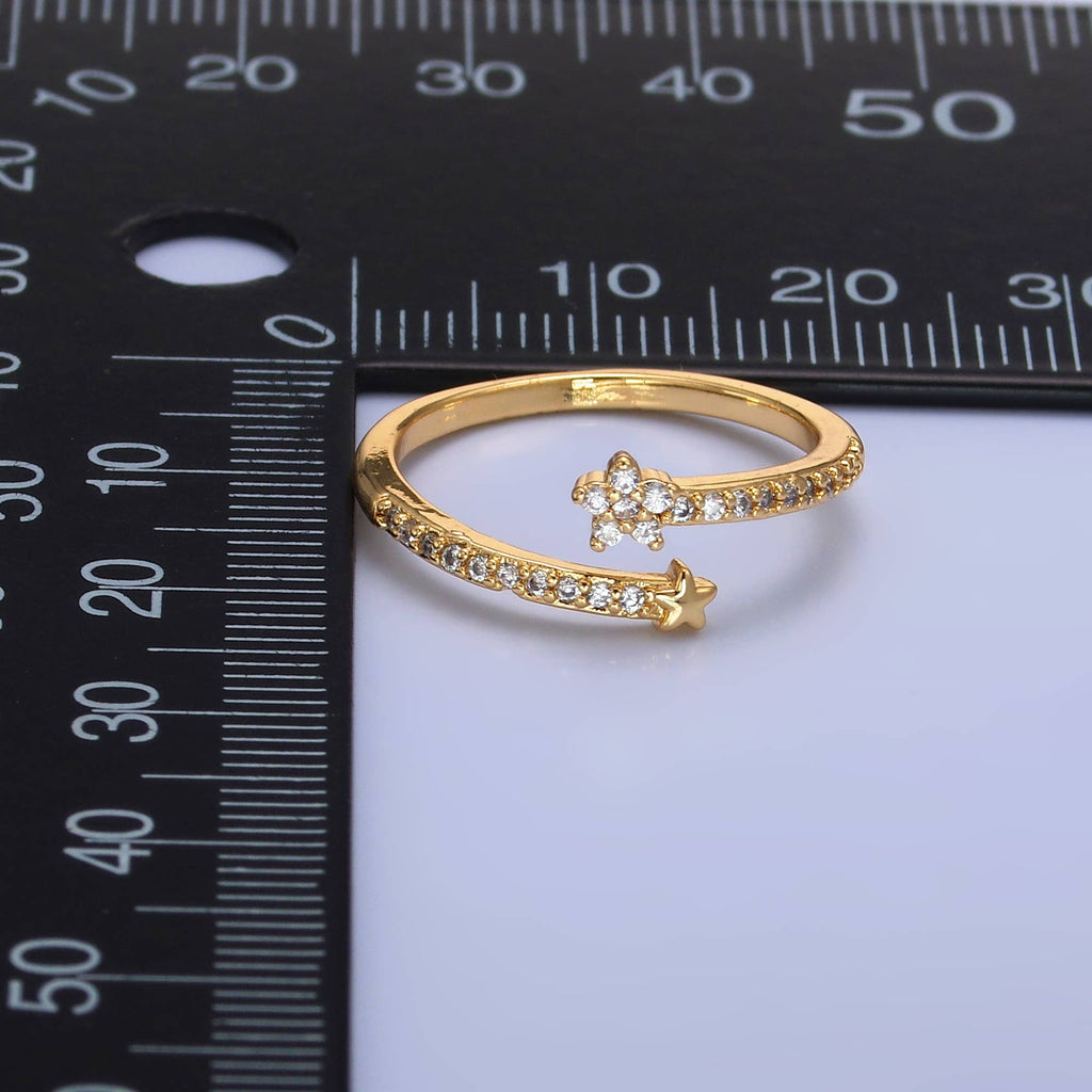 24K Gold Filled  Celestial CZ Paved Claw Ring | O825