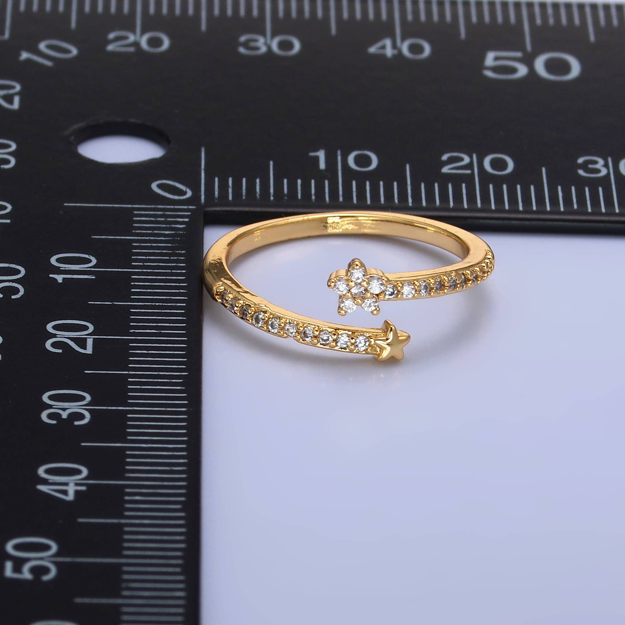 24K Gold Filled  Celestial CZ Paved Claw Ring | O825