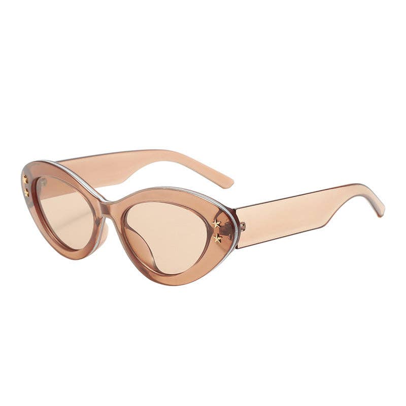 Oval Frame Cat-Eye Sunglasses Stylish UV400 Protection
