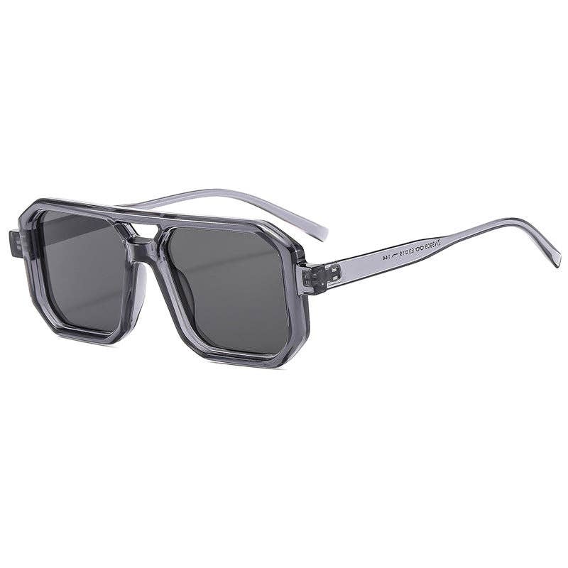 Vintage Pilot Style Rectangle Sunglasses for Women and Men