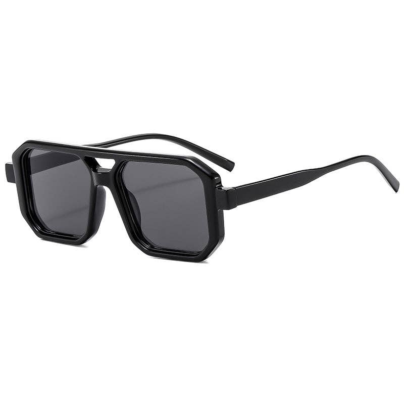 Vintage Pilot Style Rectangle Sunglasses for Women and Men
