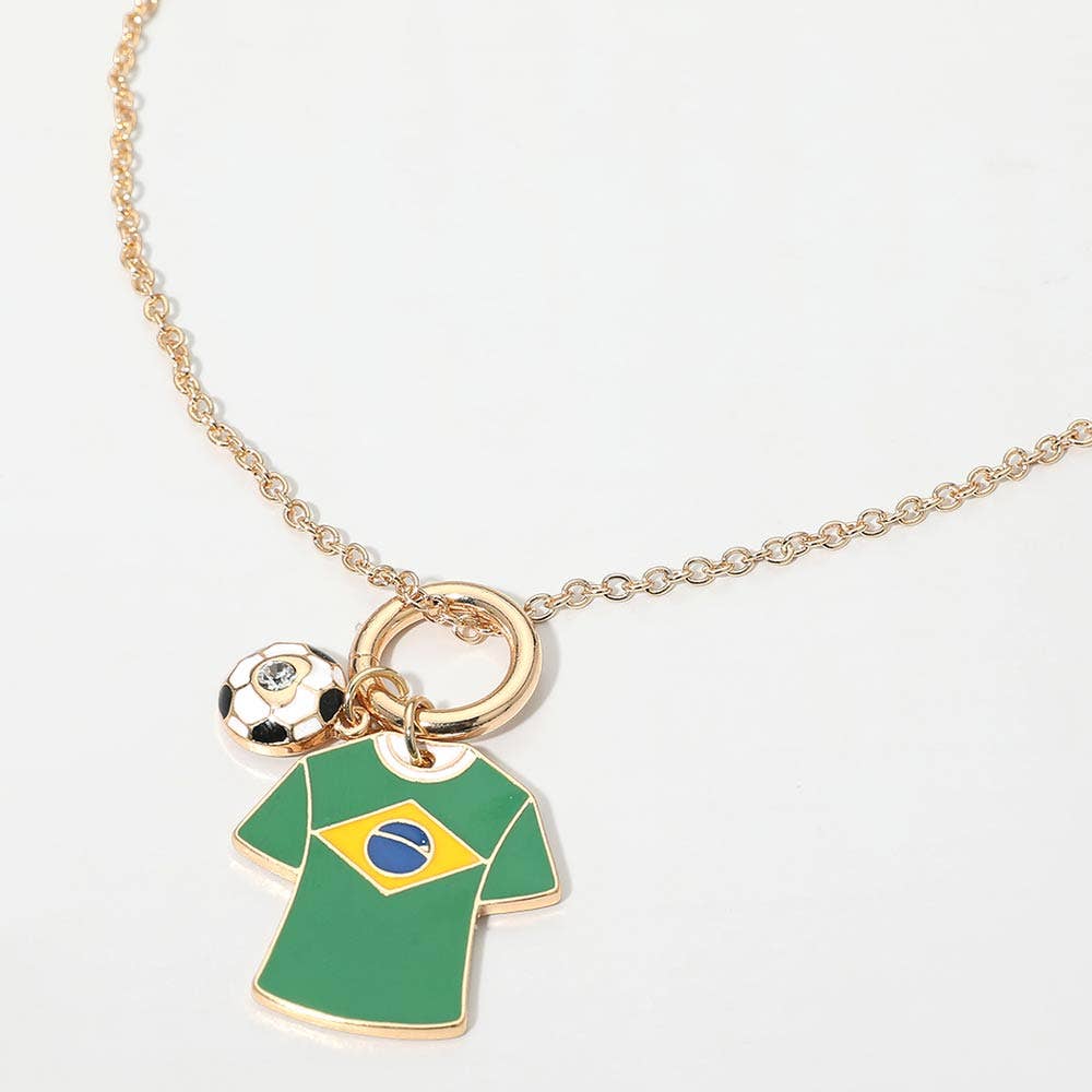 World Cup Soccer Jersey Necklace