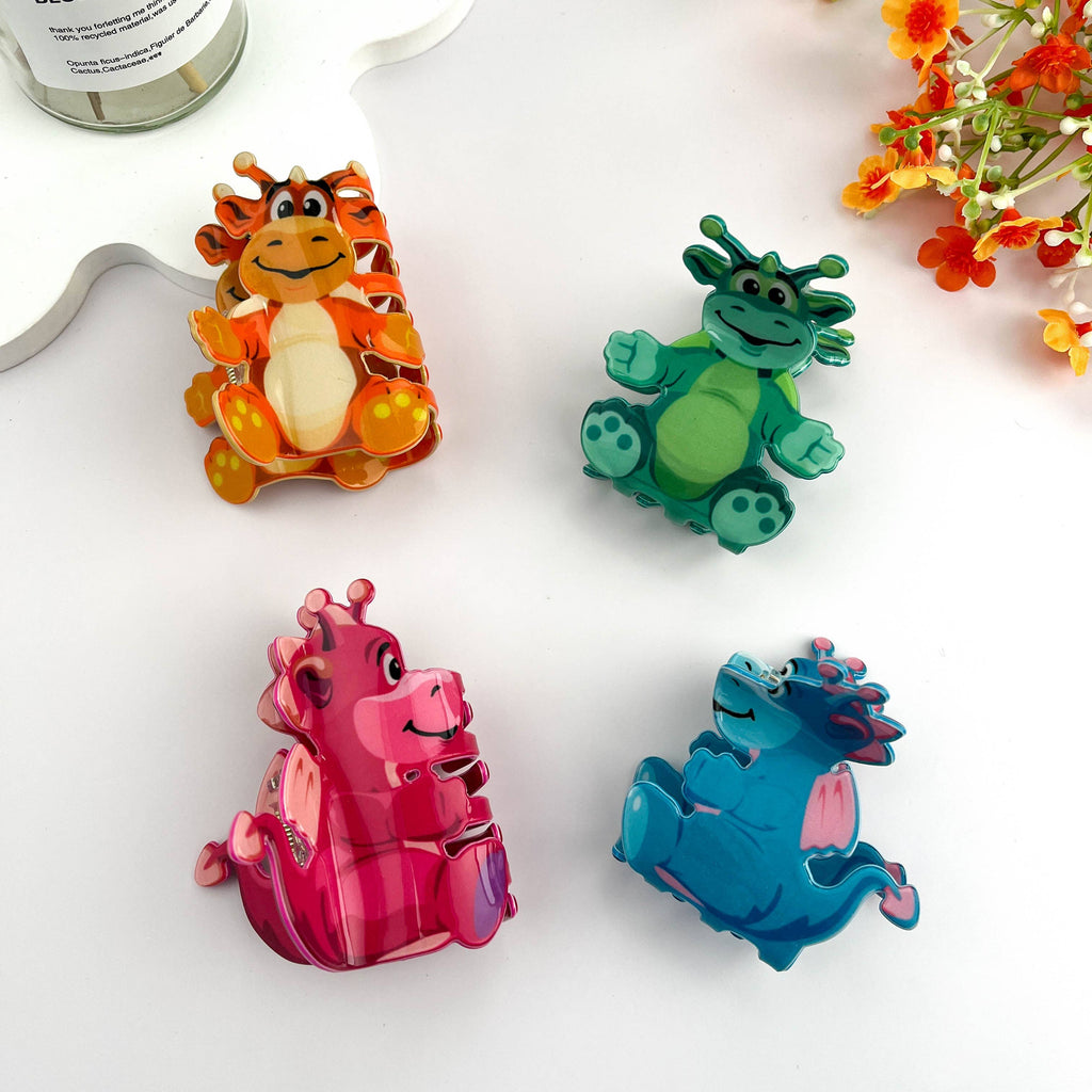 Cute Cartoon Baby Dragon Hair Claw Clip