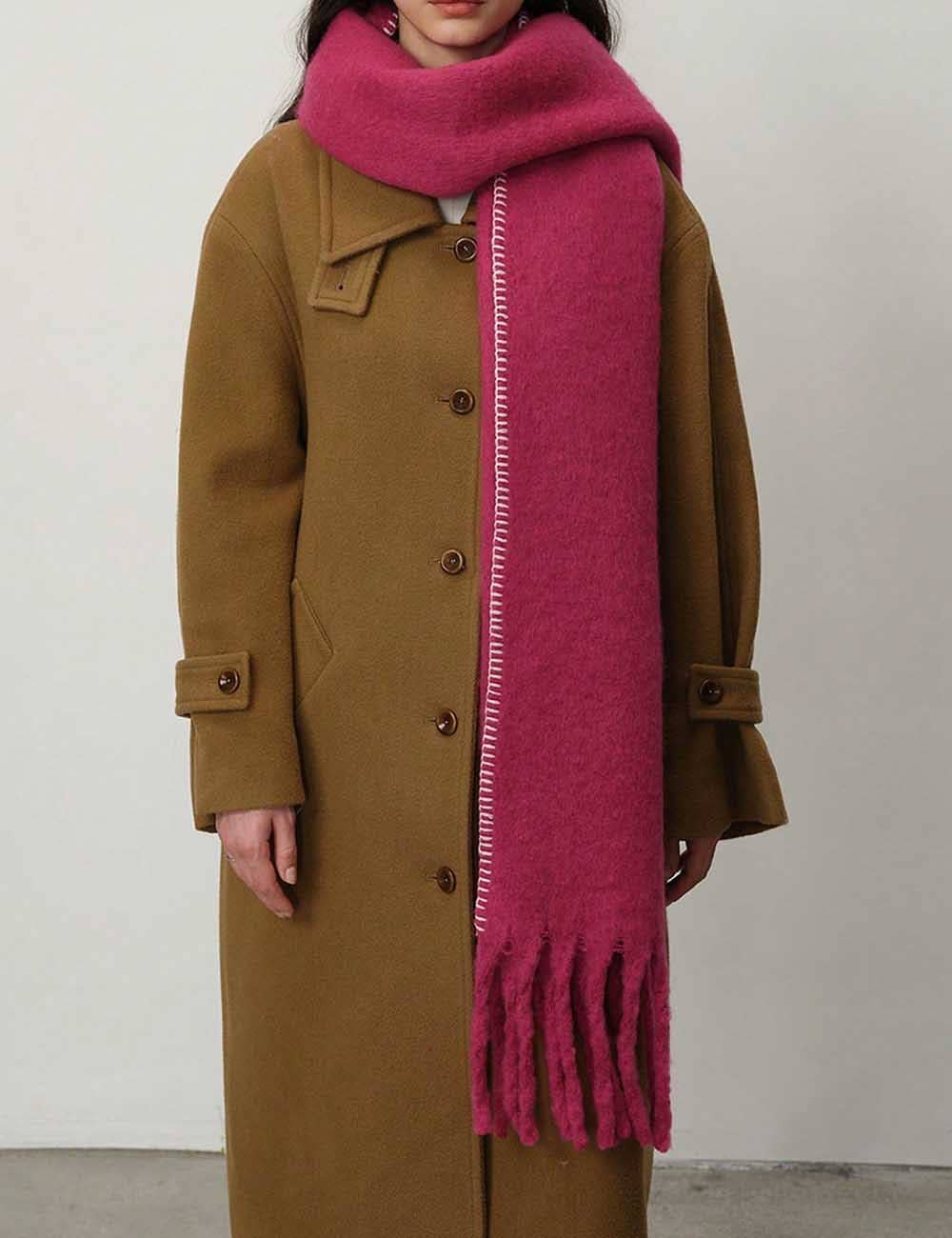 Warm Plush Thick Cashmere Fringe Winter Scarf DP25F607