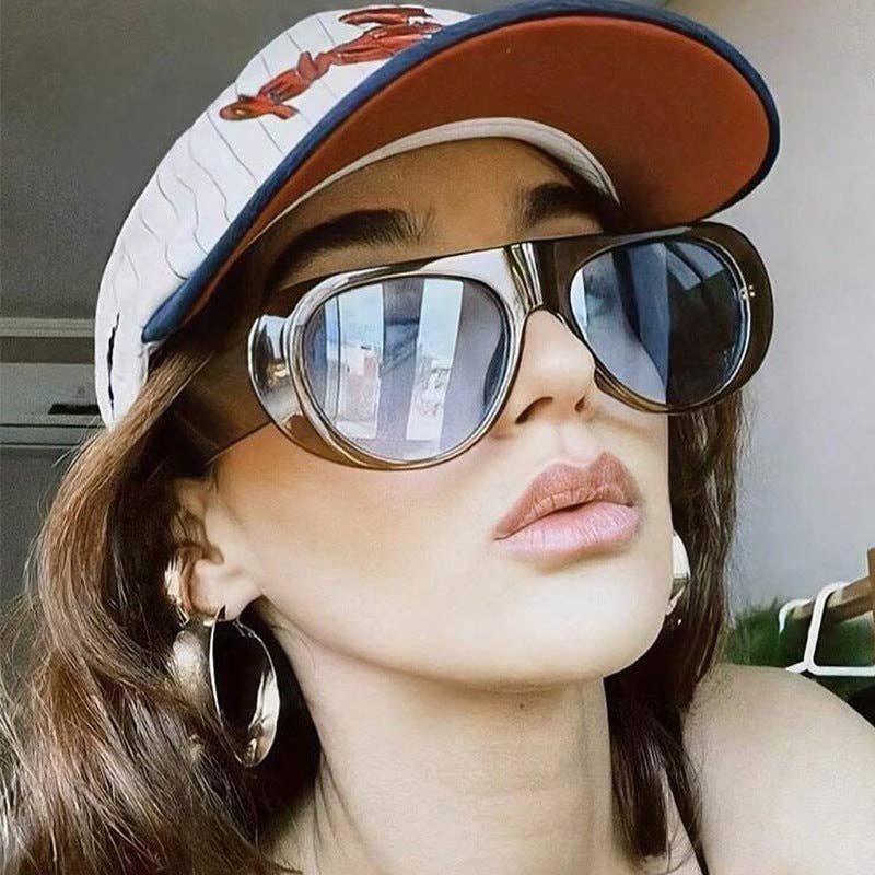 Trendy Oval Sunglasses for Women and Men - UV400 Protection