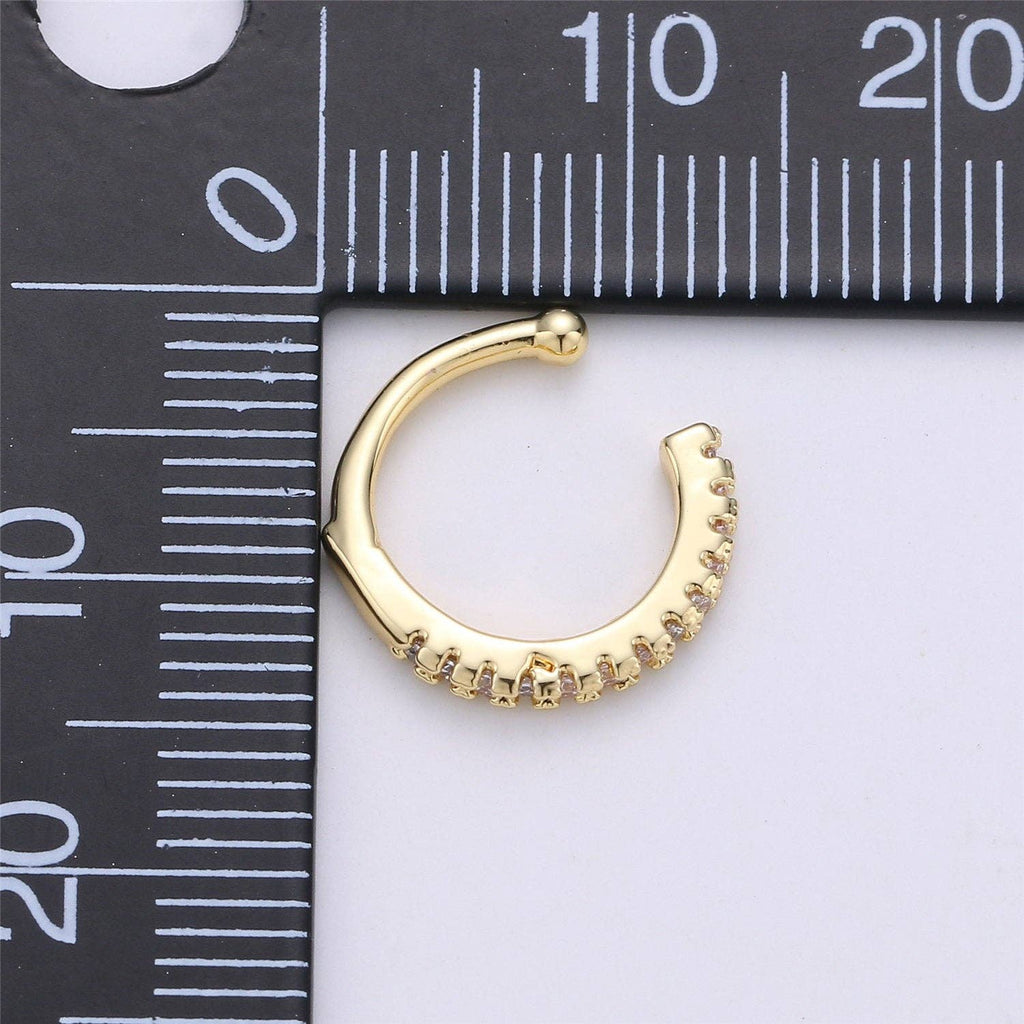 1x Micro Pave Gold Filled Earring Simple Ear Cuff  AI131