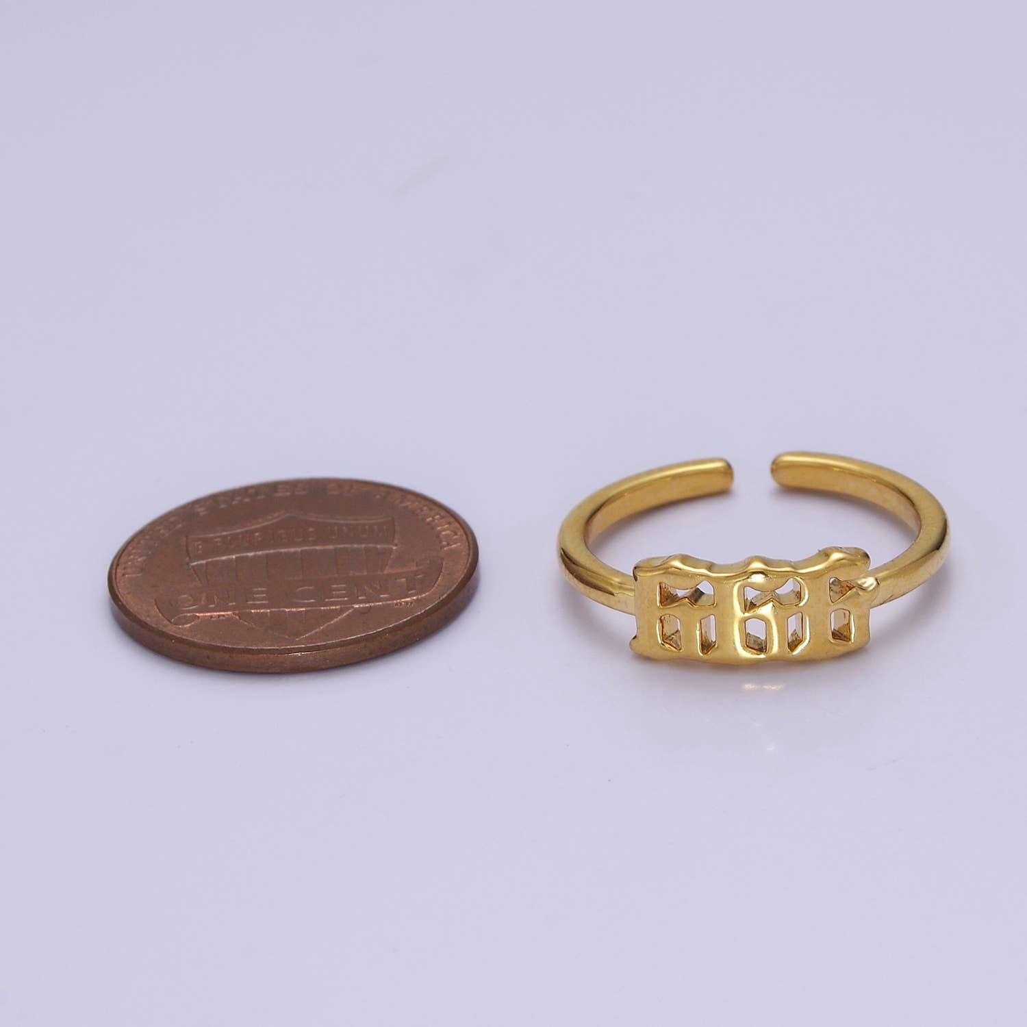 Gold/Silver Number Minimalist Casual Open Ring O2047~O2064