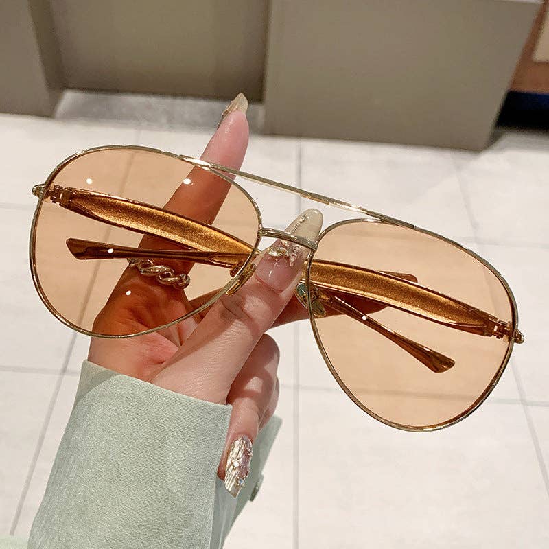 Trendy Metal Frame Retro Sunglasses for Women