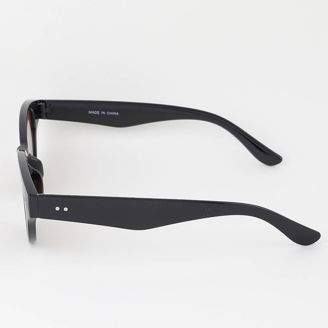 Double Bolted Oval Sunglasses