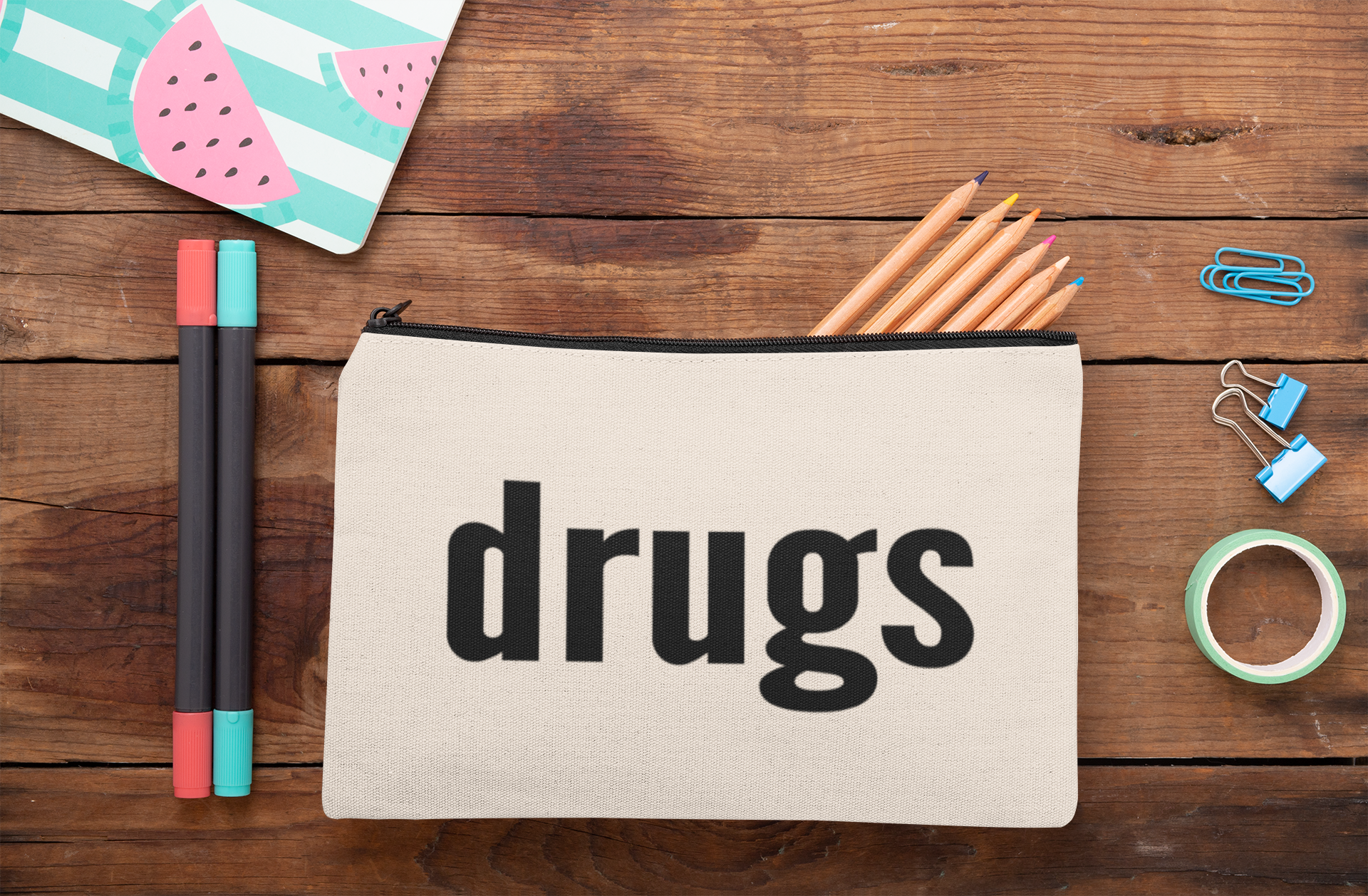 Drugs Funny Cosmetic Bag