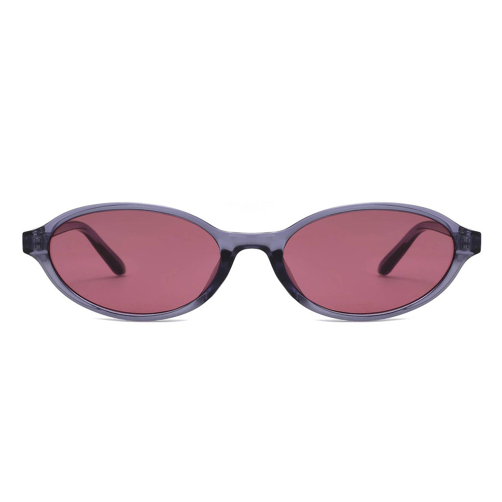 Retro Oval Slim Frame Unisex Fashion Sunglasses