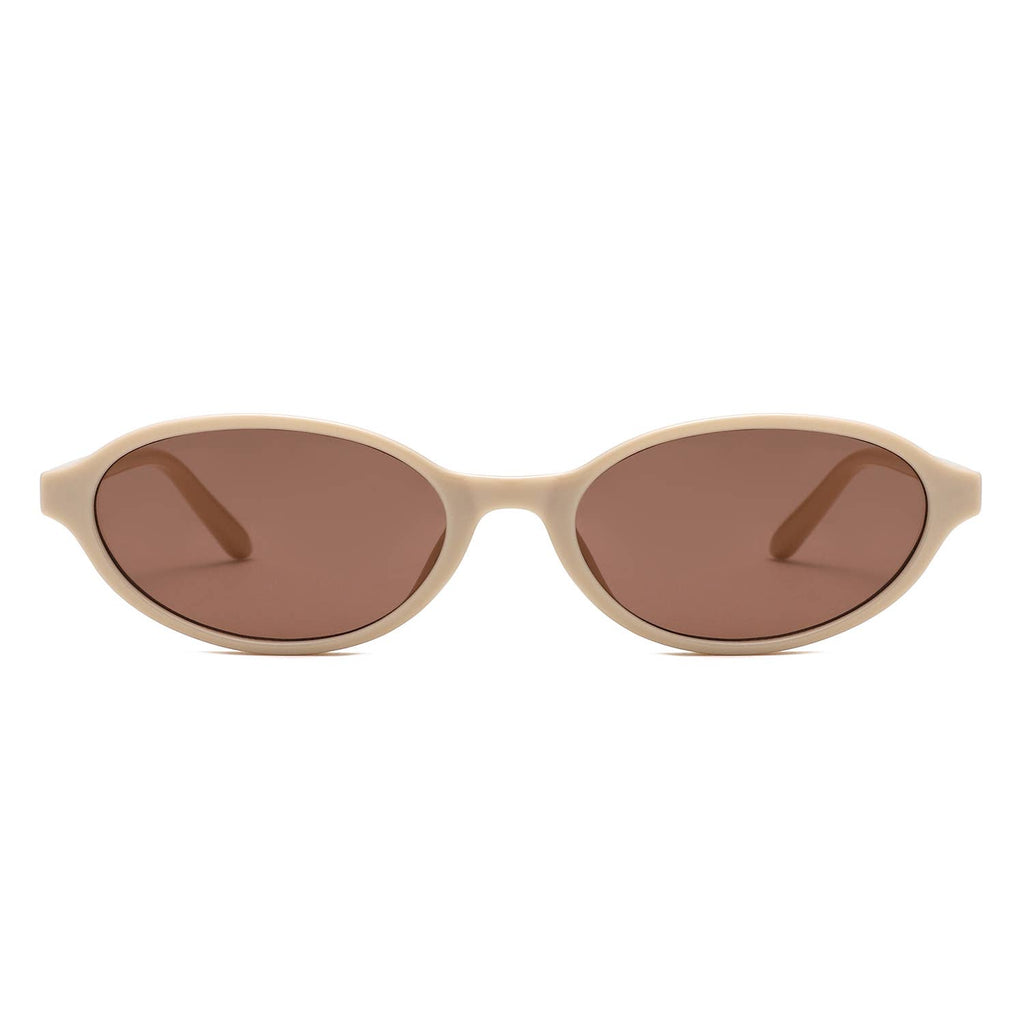 Retro Oval Slim Frame Unisex Fashion Sunglasses
