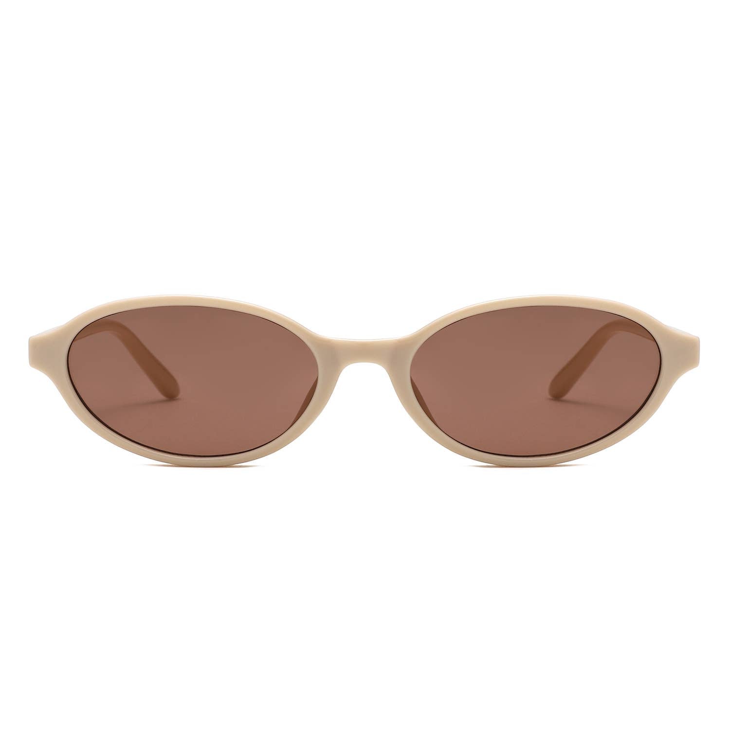 Retro Oval Slim Frame Unisex Fashion Sunglasses